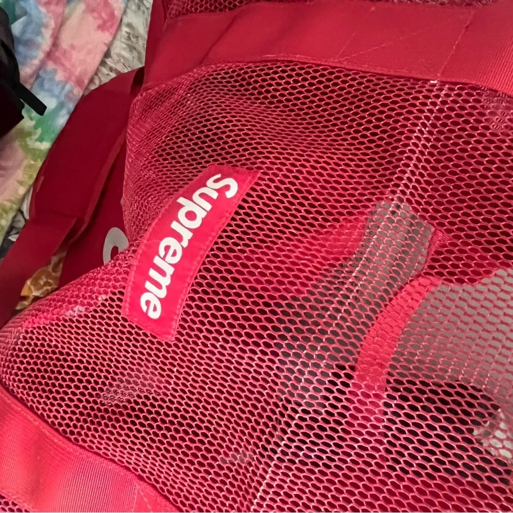 Supreme red limited edition mesh duffel bag collab cordura spring 2020 large